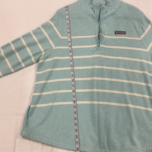 EUC Light Blue Striped Vineyard Quarter-Zip Pullover XXL - Picture 3 of 8